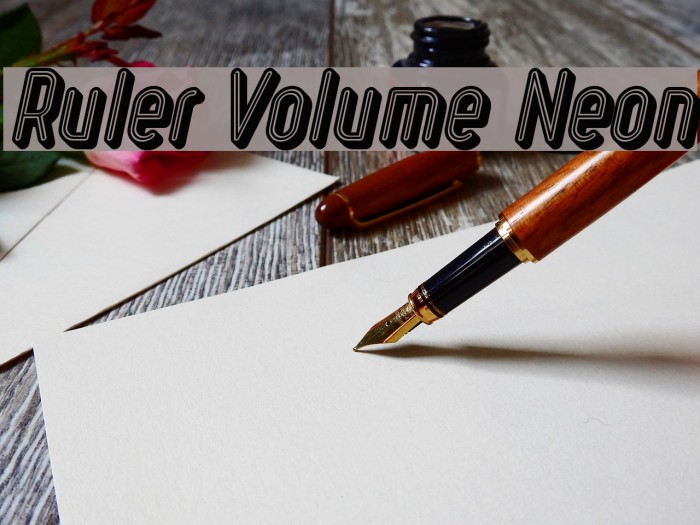 Ruler Volume Neon Font examples