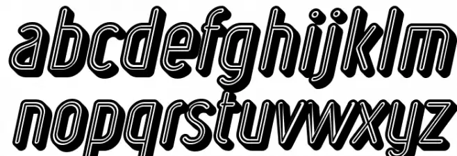 Ruler Volume Neon Font LOWERCASE