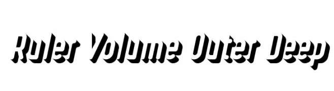 Ruler Volume Outer Deep  Free Fonts Download