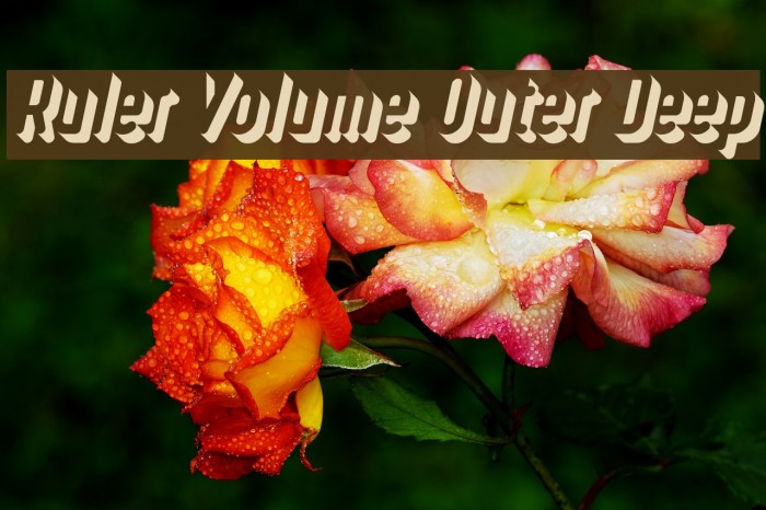 Ruler Volume Outer Deep Font examples