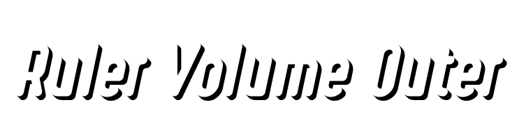 Ruler Volume Outer Font