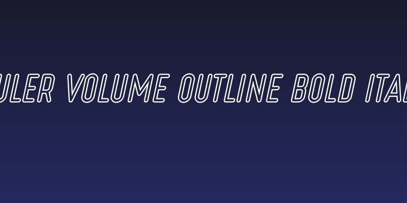 Ruler Volume Outline Bold Italic Social Header