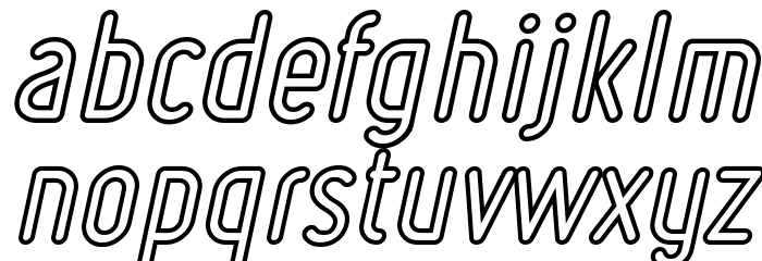 Ruler Volume Outline Bold Italic Font LOWERCASE
