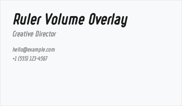Ruler Volume Overlay Business Card