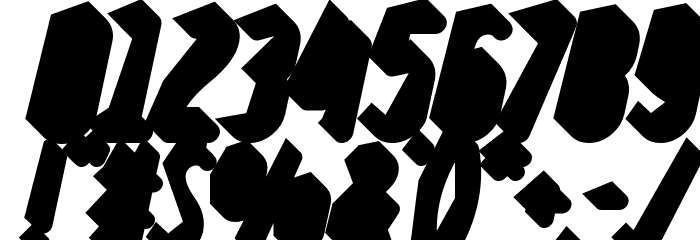 Ruler Volume Shadow Font OTHER CHARS