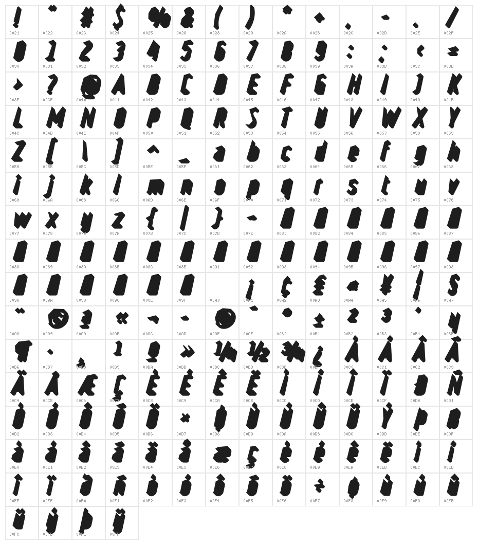Ruler Volume Shadow Character Map