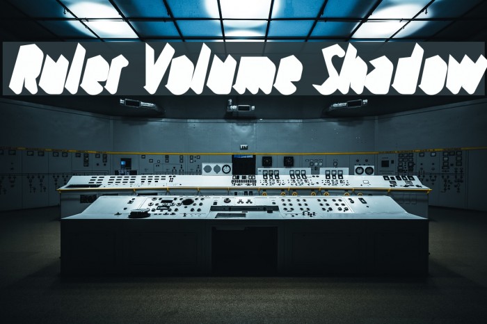 Ruler Volume Shadow Font examples