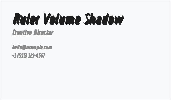 Ruler Volume Shadow Business Card