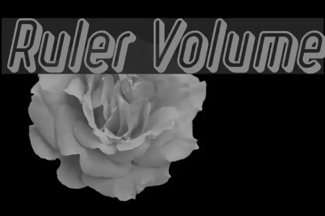 Ruler Volume Font examples