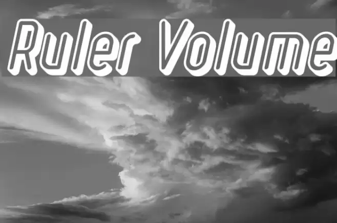 Ruler Volume Font examples