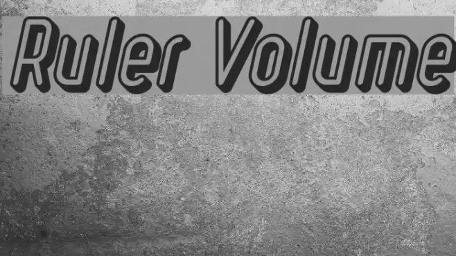 Ruler Volume Font examples