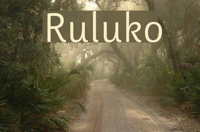Ruluko Font examples