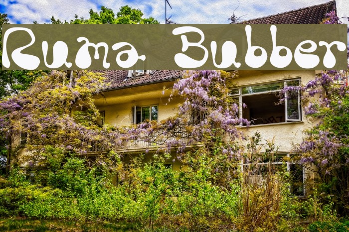 Rum-Bubber Font examples