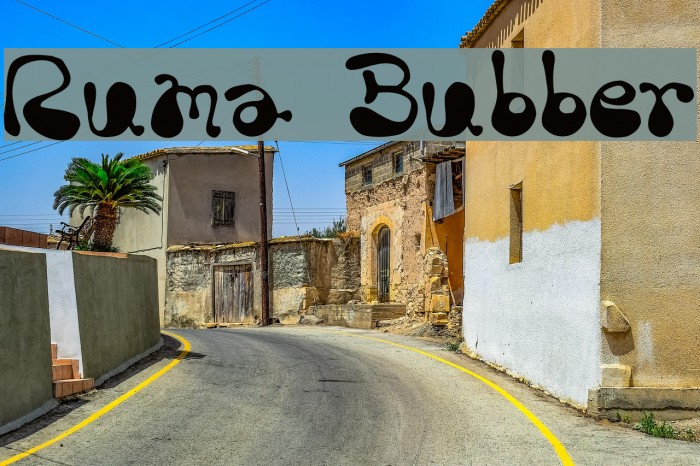 Rum-Bubber Font examples