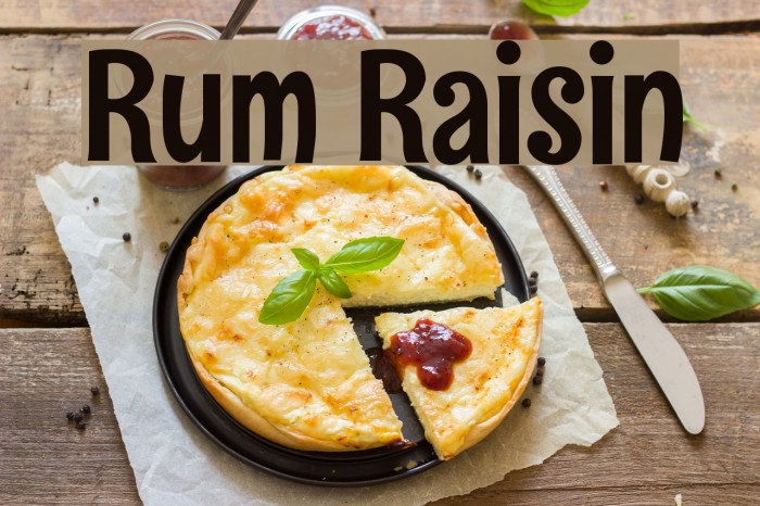 Rum Raisin Font examples