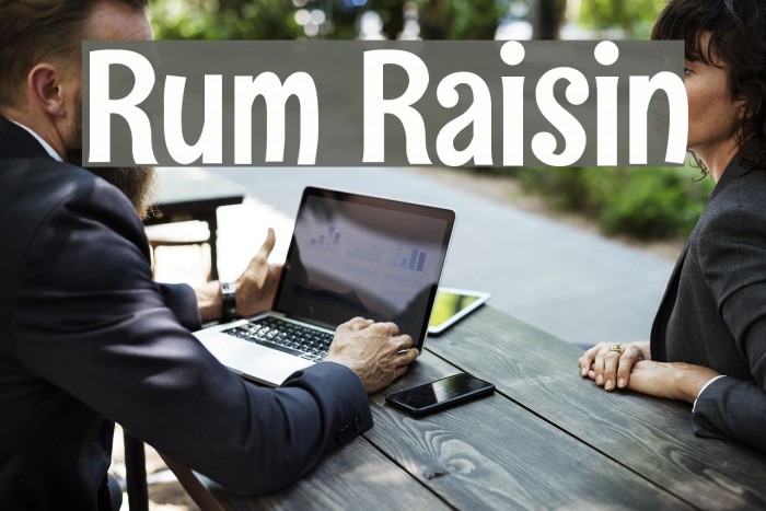 Rum Raisin Font examples
