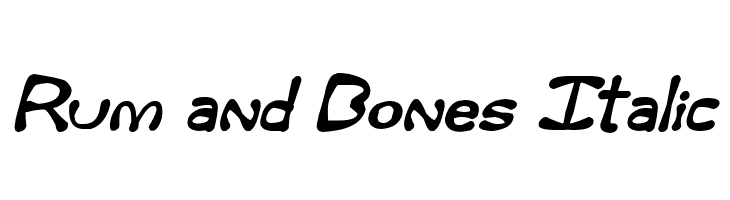 Rum and Bones Italic  font caratteri gratis