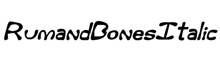 Rum and Bones Italic  les polices de caractères gratuit tlcharger