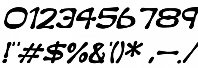 Rum and Bones Italic Font OTHER CHARS