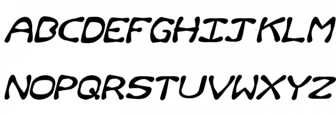 Rum and Bones Italic 字体 大写
