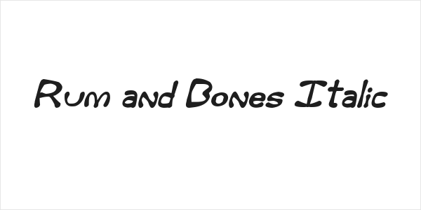 Rum and Bones Italic Logo