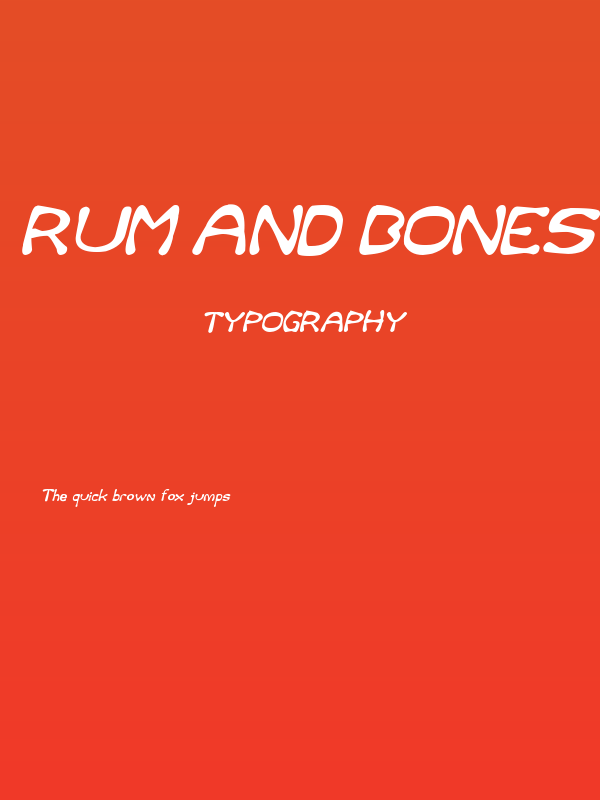 Rum and Bones Italic Poster