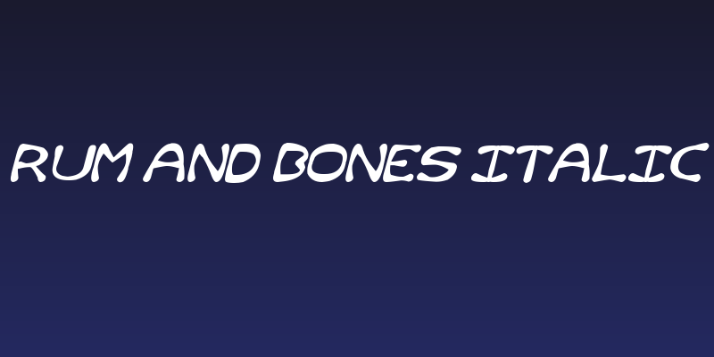 Rum and Bones Italic Social Header