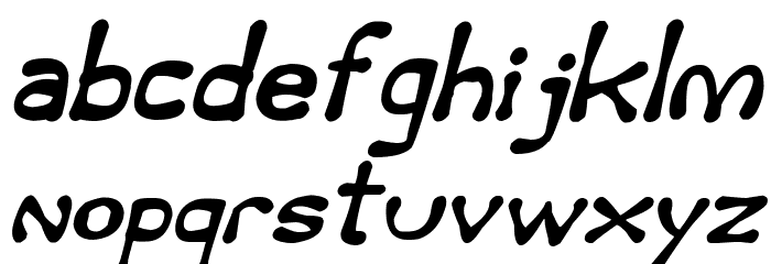 Rum and Bones Italic Font LOWERCASE