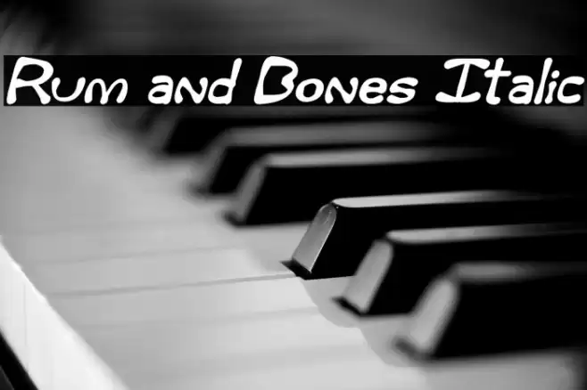 Rum and Bones Italic Font examples