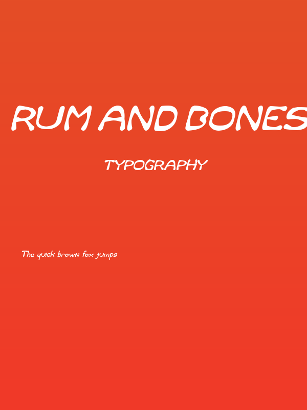 Rum and Bones Italic Poster