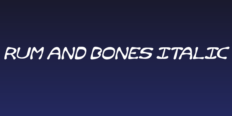 Rum and Bones Italic Social Header
