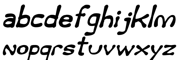 Rum and Bones Italic Font LOWERCASE