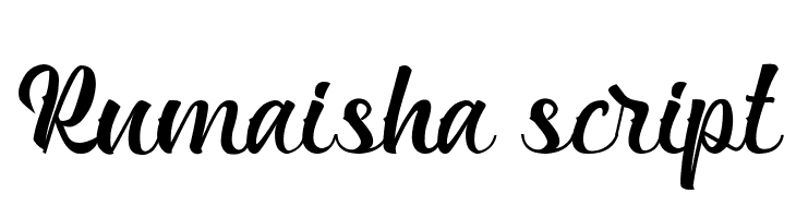Rumaisha script  les polices de caractères gratuit tlcharger