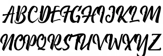 Rumaisha script Font Litere mari
