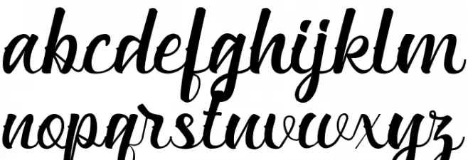 Rumaisha script फ़ॉन्ट लोअरकेस