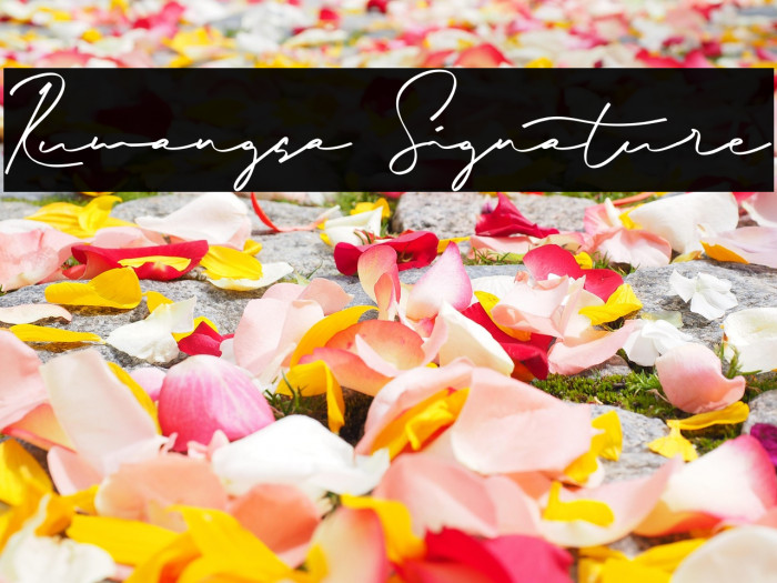 Rumangsa Signature Font examples
