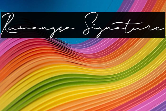Rumangsa Signature Font examples