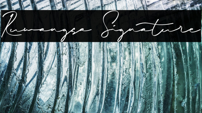 Rumangsa Signature Font examples