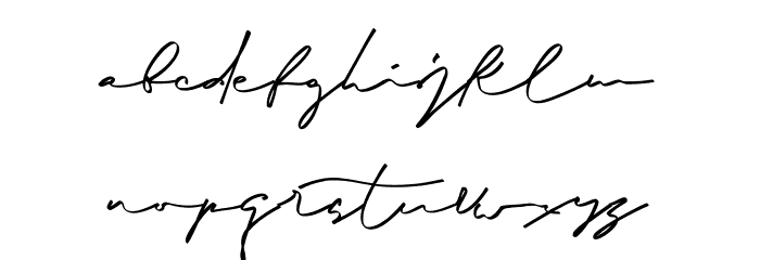 Rumangsa Signature Font Litere mici