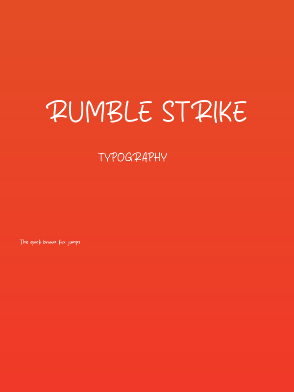 Rumble Strike Poster
