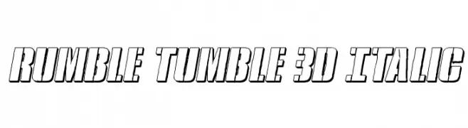 Rumble Tumble 3D Italic  नि: शुल्क फ़ॉन्ट्स डाउनलोड