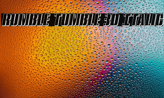 Rumble Tumble 3D Italic Example 3