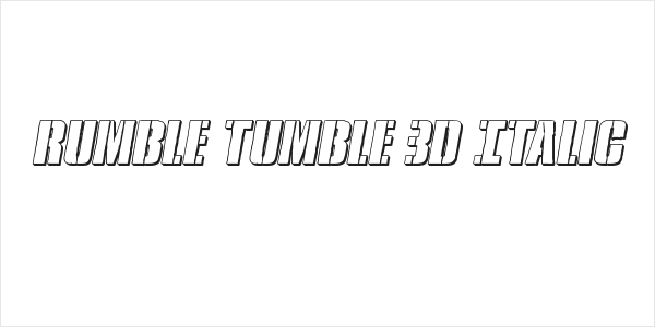 Rumble Tumble 3D Italic Logo