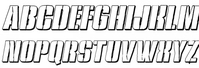 Rumble Tumble 3D Italic फ़ॉन्ट लोअरकेस