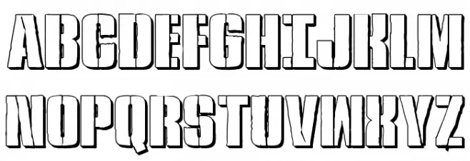 Rumble Tumble 3D Schriftart Groß