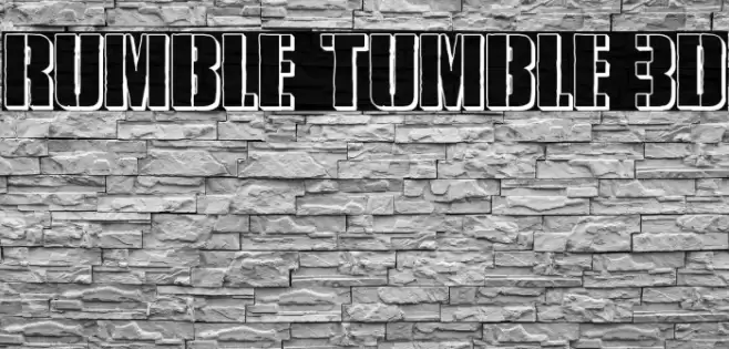 Rumble Tumble 3D Font examples