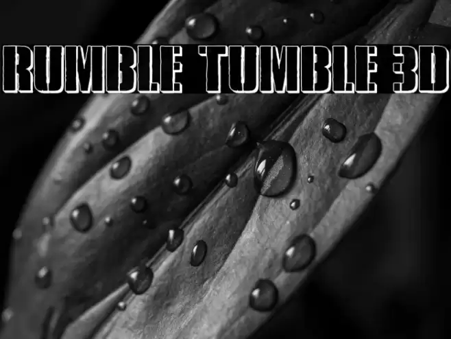 Rumble Tumble 3D Font examples