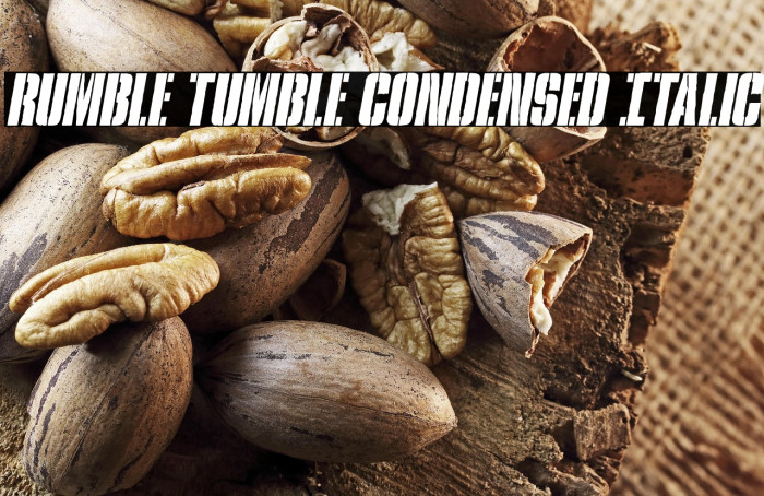 Rumble Tumble Condensed Italic Example 1