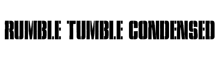 Rumble Tumble Condensed  Free Fonts Download