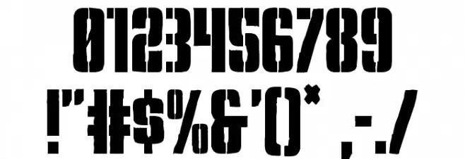 Rumble Tumble Condensed Font OTHER CHARS